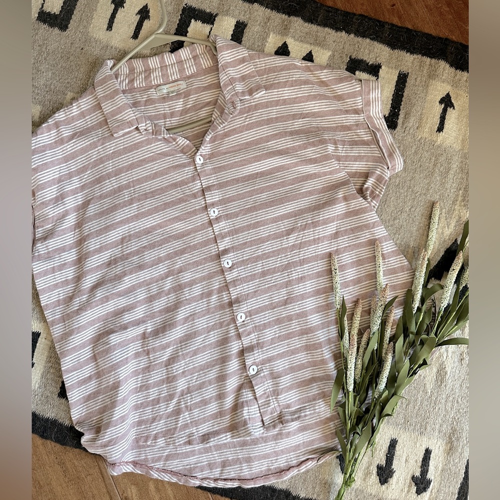 KNOWN SUPPLY size L button up 100% cotton